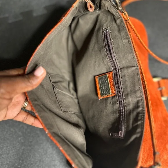 Capaccioli Y2K Orange Leather Wristlet - Picture 7 of 8